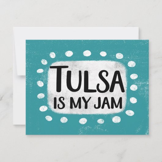Tulsa Est Ma Carte De Voeux De Jam (Devant)