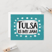 Tulsa Est Ma Carte De Voeux De Jam (Devant/Arrière en situation)