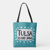 Tulsa is mijn jam Canvas tas (Achterkant)