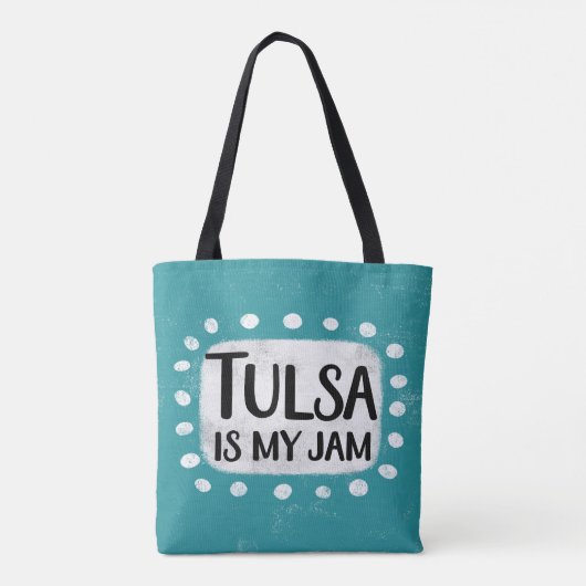 Tulsa is mijn jam Canvas tas (Achterkant)