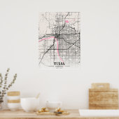 Tulsa - Neapolitan City Map Verenigde Staten Poster (Keuken)