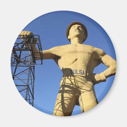 Tulsa, OK Golden Driller Magnet (Devant)