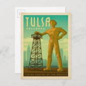 Tulsa, OK - Oil Capital Briefkaart (Voorkant / Achterkant)