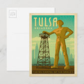 Tulsa, OK - Oil Capital Briefkaart (Voorkant / Achterkant)