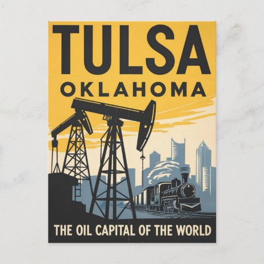 Tulsa, Oklahoma Briefkaart (Voorkant)
