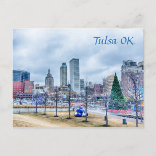Tulsa Oklahoma in de binnenstad Briefkaart
