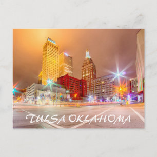 Tulsa Oklahoma in de binnenstad Briefkaart