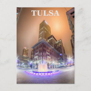 tulsa oklahoma in het centrum briefkaart