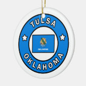 Tulsa Oklahoma Keramisch Ornament (Links)