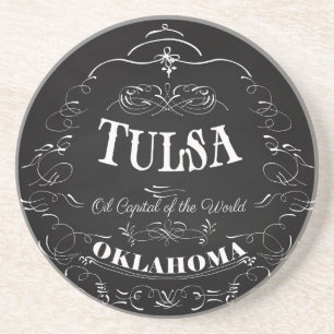 Tulsa, Oklahoma - Oliekapitaal van de wereld Zandsteen Onderzetter