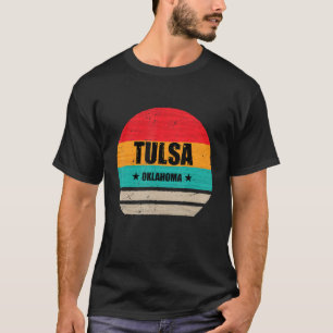 Tulsa Oklahoma Retro  Sunset Us State Tulsa T-shirt