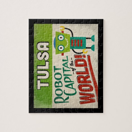 Tulsa Oklahoma Robot - Funny  Legpuzzel (Verticaal)