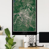 Tulsa Oklahoma Satellite Poster Map (Thuiskantoor)