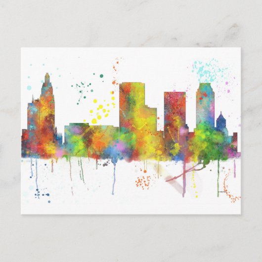 TULSA, OKLAHOMA SKYLINE BRIEFKAART (Voorkant)