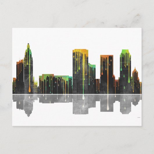 Tulsa Oklahoma Skyline Briefkaart (Voorkant)