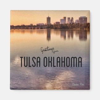 Tulsa Oklahoma Skyline Magneet