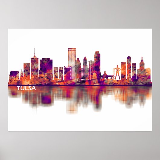 Tulsa Oklahoma Skyline Poster (Voorkant)