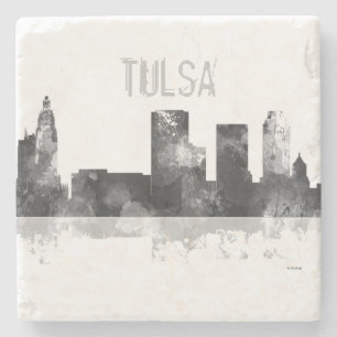 TULSA, OKLAHOMA SKYLINE STENEN ONDERZETTER