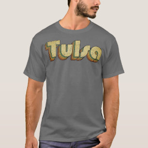 Tulsa regenboog typografie stijl 70s t-shirt