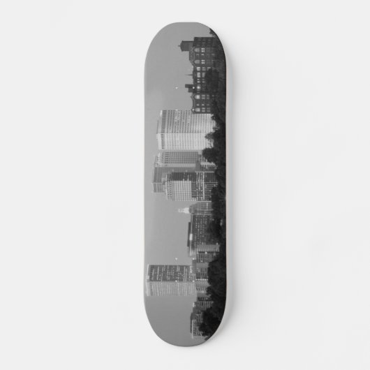 Tulsa Skyline B&W Skateboard Deck (Voorkant)