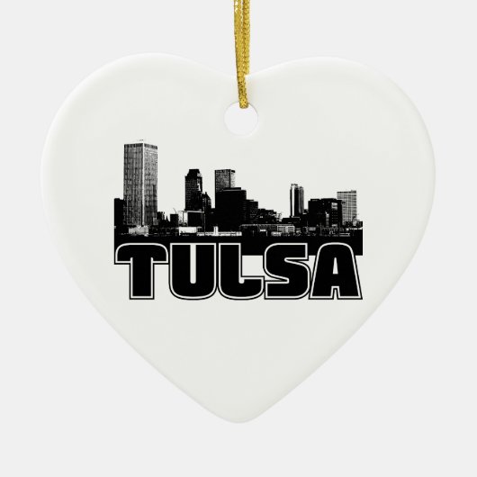 Tulsa Skyline Keramisch Ornament (Voorkant)