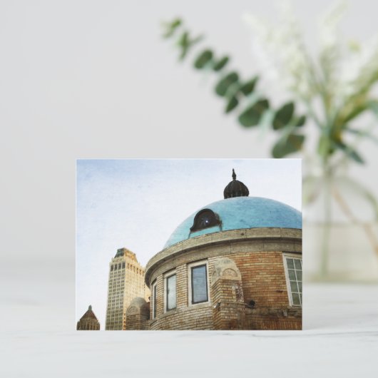 Tulsa's blauwe koepel briefkaart (Staand voorkant)