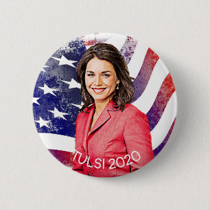 Tulsi Gabbard voor de presidentsverkiezingen van 2 Ronde Button 5,7 Cm