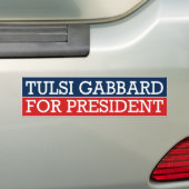 Tulsi Gabbard voor President Bumpersticker (Op auto)