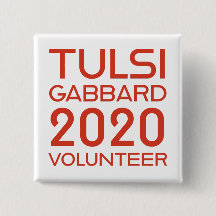 Tulsi Gabbard-vrijwilliger 2-inch Square Button