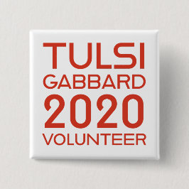 Tulsi Gabbard-vrijwilliger 2-inch Square Button
