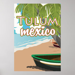Tulum, affiche de voyage du Mexique
