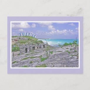 TULUM/ANCIENT MAYAN RUINS/CARIBISCH ZEE BRIEFKAART