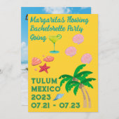Tulum Bachelorette Party Invitation (Devant / Derrière)