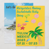 Tulum Bachelorette Party Invitation Kaart (Voorkant / Achterkant)