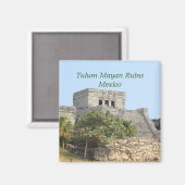 Tulum Mayan Ruins, Mexico Travel Magnet Magneet (Voorkant / Achterkant)
