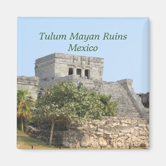 Tulum Mayan Ruins, Mexico Travel Magnet Magneet (Voorkant)