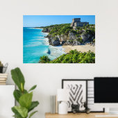 Tulum Mayan Ruins Poster (Thuiskantoor)
