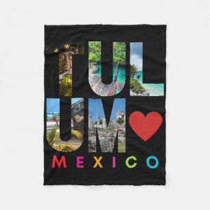 Tulum Mexico 2022 Vakantie Strand Bijpassende Fami Fleece Deken