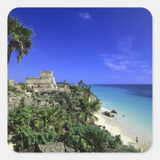 Tulum, Mexico 2 Vierkante Sticker (Voorkant)