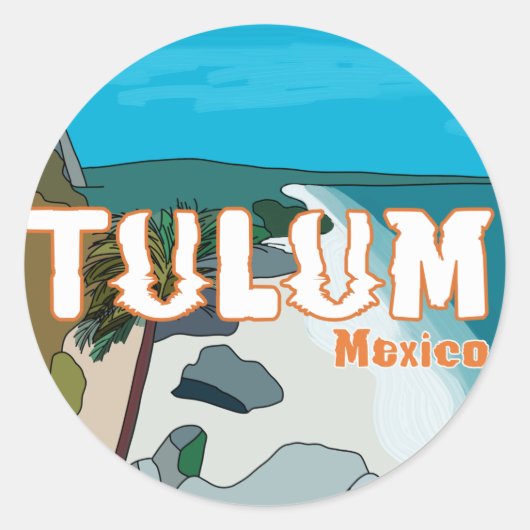 Tulum Mexico Great Gift Idea Ronde Sticker (Voorkant)