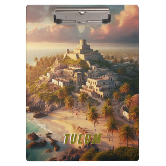 Tulum Mexico Landschap Vintage Reizen Klembord
