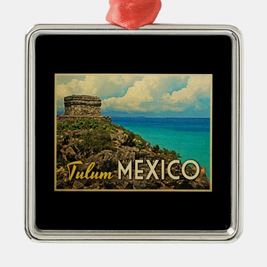 Tulum Mexico Metalen Ornament (Voorkant)