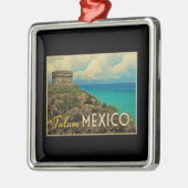 Tulum Mexico Metalen Ornament (Links)