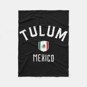 Tulum Mexico - Mexicaanse Vlag Tulum T-shirt Fleece Deken