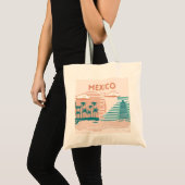 Tulum, Mexico, Reiskunst, Retro Tote Bag (Voorkant (product))