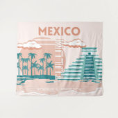 Tulum, Mexico, Reiskunst, Retro Wandkleed (Voorkant (horizontaal))