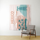 Tulum, Mexico, Reiskunst, Retro Wandkleed (In situ)