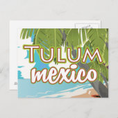Tulum, mexico-reisposter briefkaart (Voorkant / Achterkant)