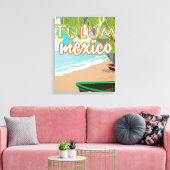 Tulum, Mexico reisposter Canvas Afdruk (Insitu (Woonkamer))