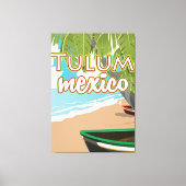 Tulum, mexico-reisposter canvas afdruk (Voorkant)